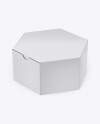 Paper Box Mockup - Half Side View (High Angle Shot)