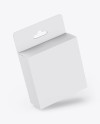 Glossy Paper Box with Hang Tab Mockup