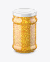Clear Glass Orange Jam Jar Mockup Clear Glass Orange Jam Jar Mockup