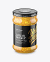 Clear Glass Orange Jam Jar Mockup Clear Glass Orange Jam Jar Mockup