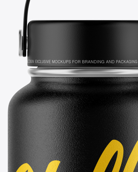 Textured Wide-Mouth Water Bottle Mockup