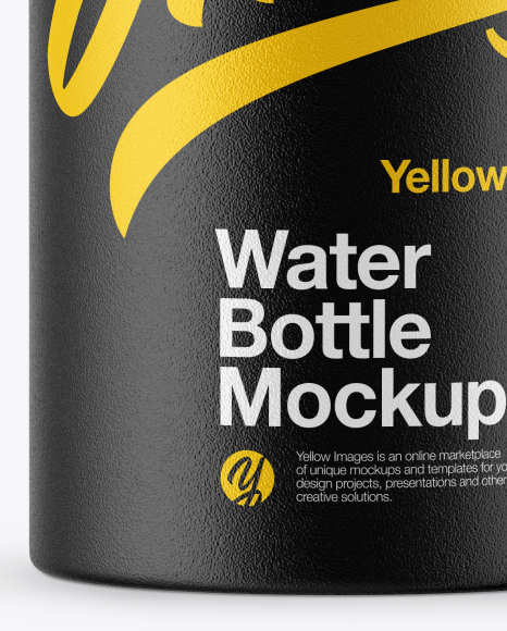 Textured Wide-Mouth Water Bottle Mockup