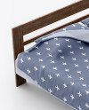 Double Bed with Cotton Linens Mockup