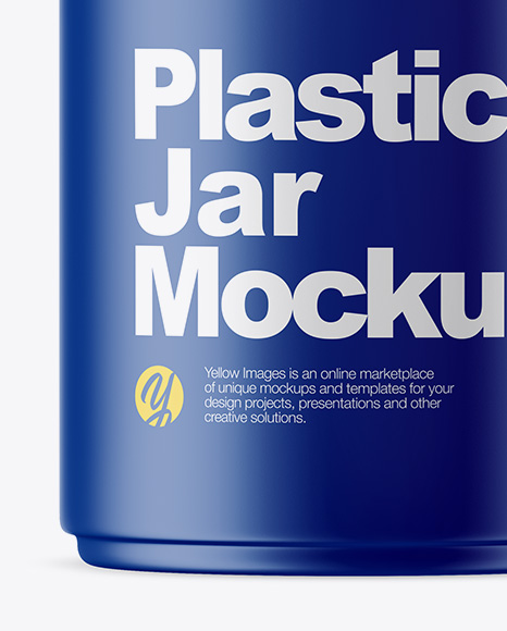 Matte Plastic Jar Mockup