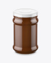 Clear Glass Jar with Chocolate Paste Mockup