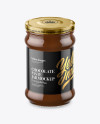 Clear Glass Jar with Chocolate Paste Mockup