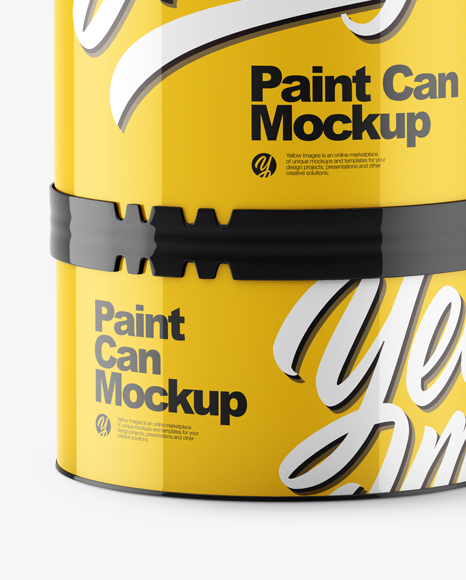 Glossy Paint Cans Mockup