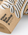 Two Kraft Paper Pillow Boxes Mockup