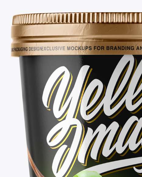 Glossy Ice Cream Cup Mockup