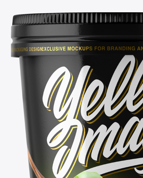 Glossy Ice Cream Cup Mockup