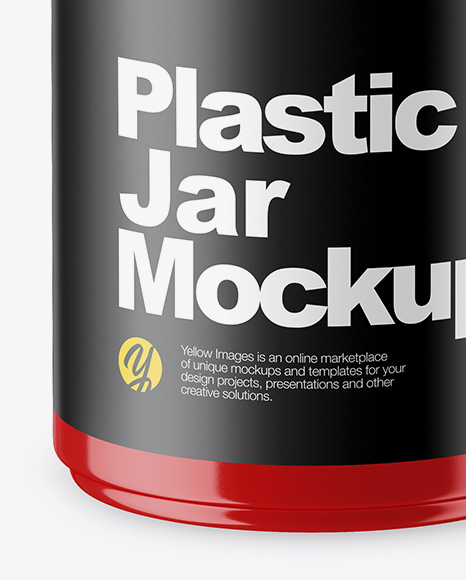 Glossy Plastic Jar Mockup