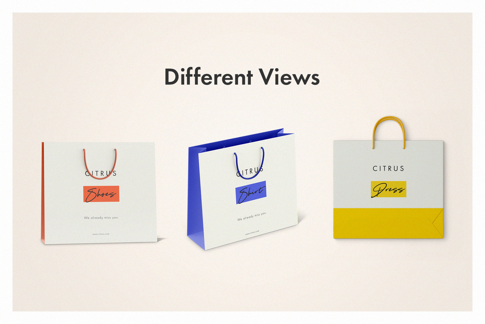 Shopping Bag Mockup Set