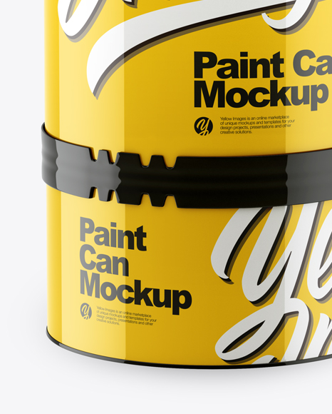 Glossy Paint Cans Mockup