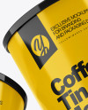 Two Glossy Coffee Tin Cans Mockup