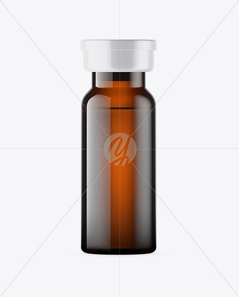 Amber Glass Medical Ampoule Mockup