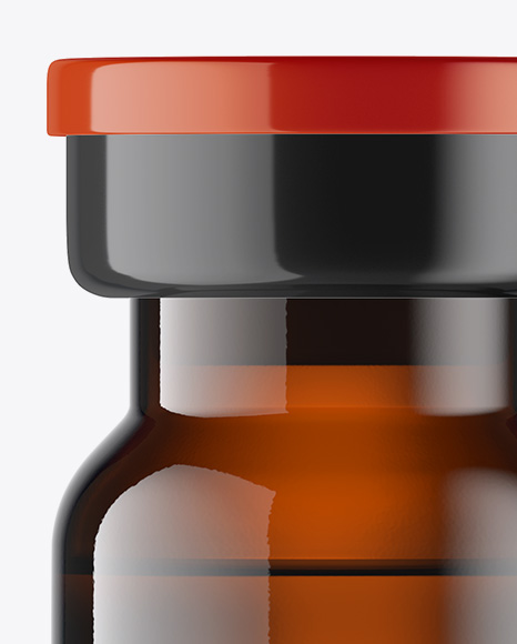 Amber Glass Medical Ampoule Mockup