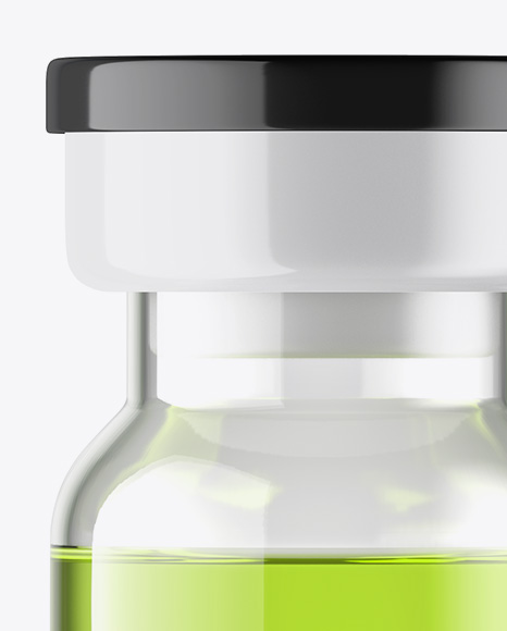 Clear Glass Medical Ampoule Mockup - Free Download Images High Quality