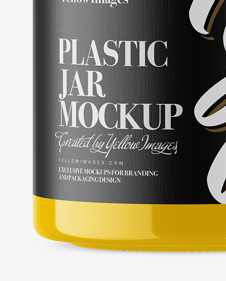 Glossy Plastic Jar Mockup