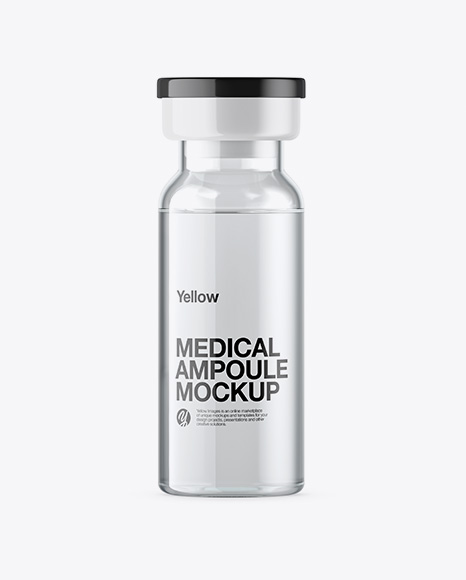 Clear Glass Medical Ampoule Mockup