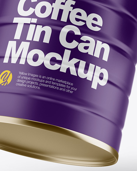 Two Matte Coffee Tin Cans Mockup