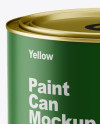 Metallic Paint Can Mockup