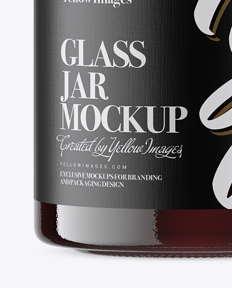 Glass Jar w/ Honey Mockup