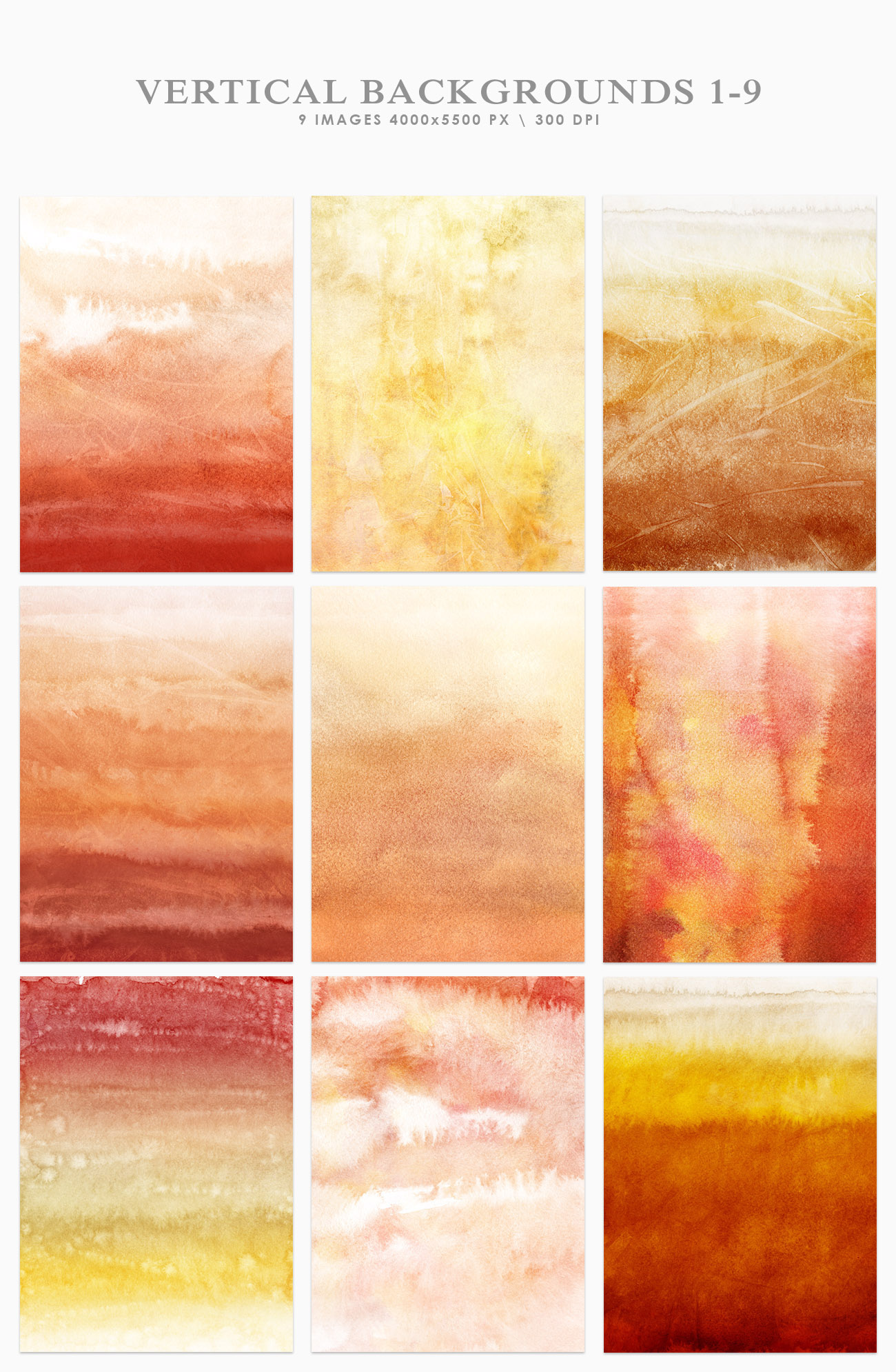 Autumn Watercolor Backgrounds