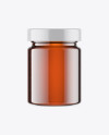 Glass Jar w/ Honey Mockup