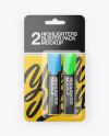 Blister Pack of 2 Highlighters Mockup