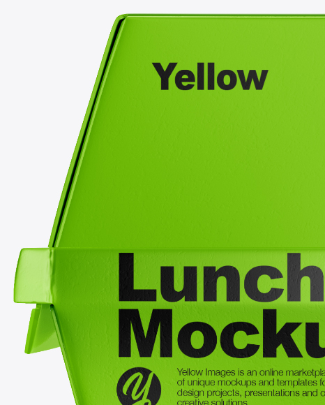 Glossy Lunch Box Mockup