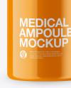 Glossy Medical Ampoule Mockup