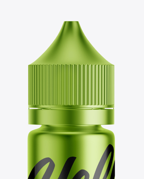 Matte Metallic Dropper Bottle Mockup