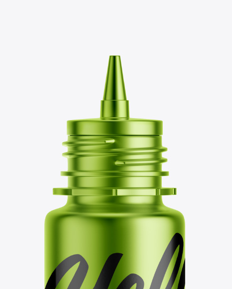 Matte Metallic Dropper Bottle Mockup