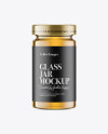 Glass Jar w/ Honey Mockup