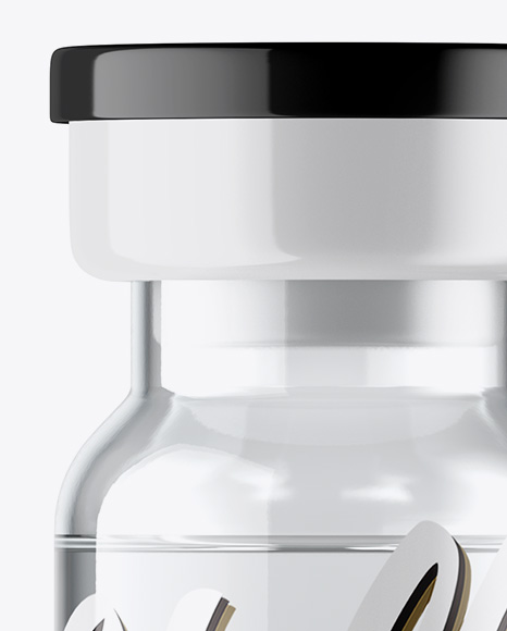 Clear Glass Medical Ampoule Mockup Clear Glass Medical Ampoule Mockup