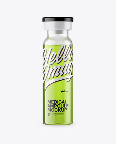 Clear Glass Medical Ampoule Mockup