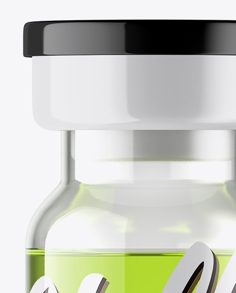 Clear Glass Medical Ampoule Mockup Clear Glass Medical Ampoule Mockup