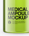 Clear Glass Medical Ampoule Mockup Clear Glass Medical Ampoule Mockup
