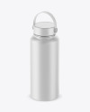 Textured Wide-Mouth Water Bottle Mockup