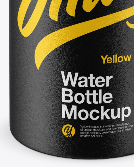 Textured Wide-Mouth Water Bottle Mockup