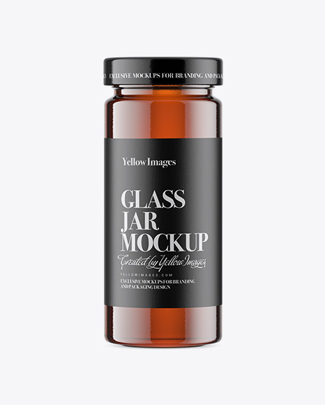 Glass Jar w/ Honey Mockup