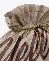 Textured Gym Sack w/ Label Mockup - Half Side View