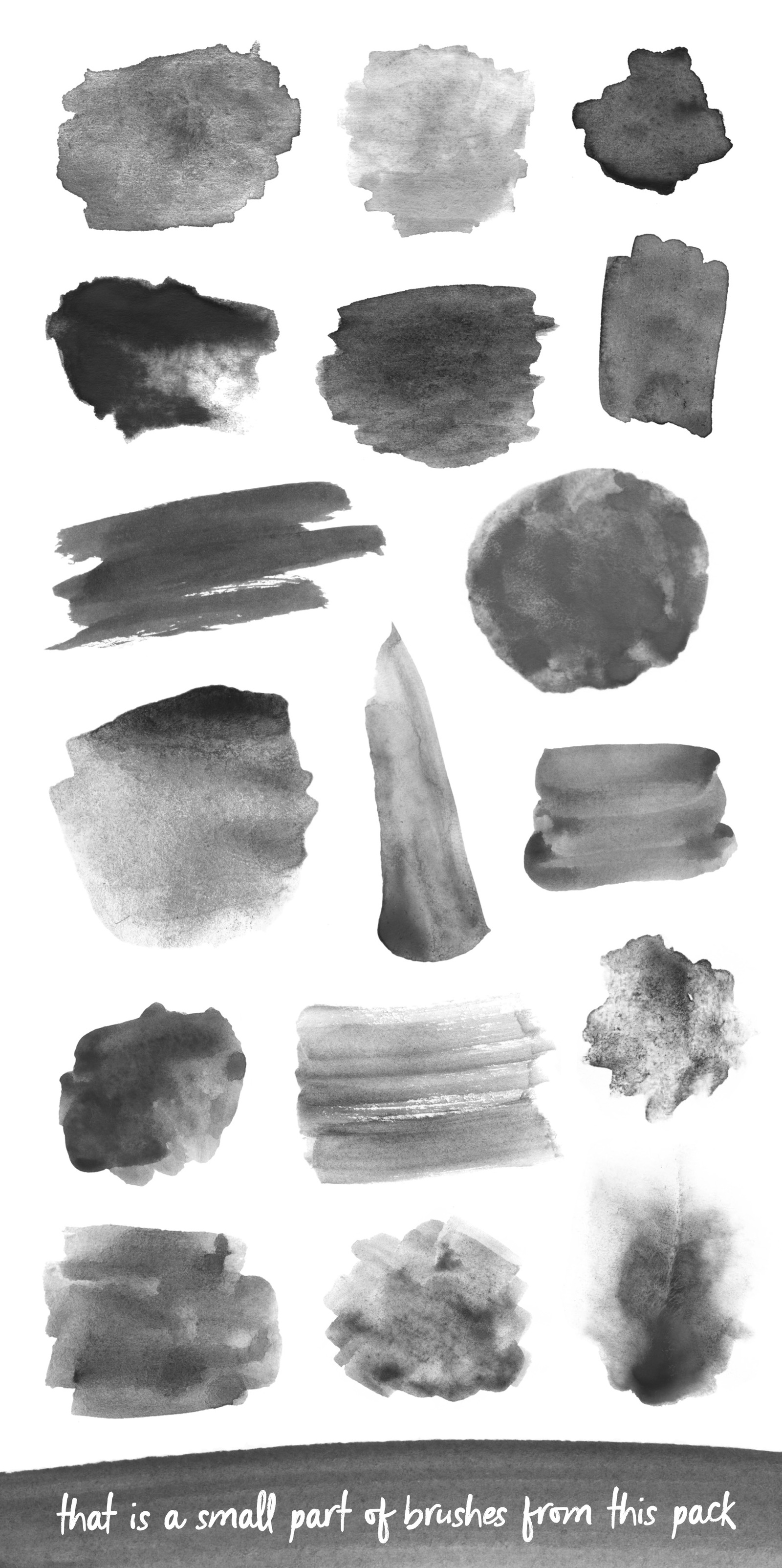 170 Watercolor Brushes Pack for Photoshop