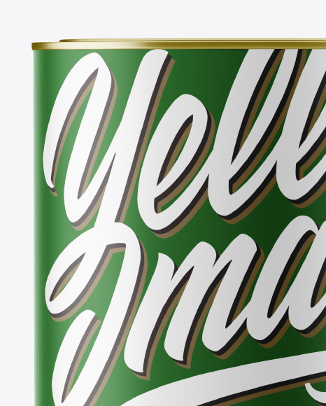 Metallic Paint Can Mockup