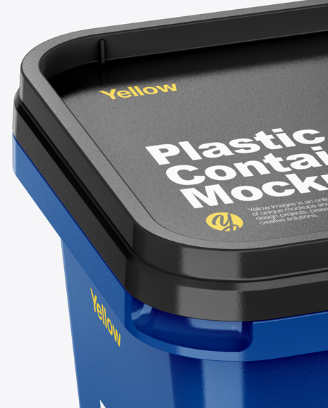 Glossy Plastic Container Mockup