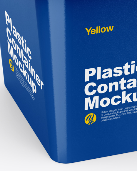 Glossy Plastic Container Mockup