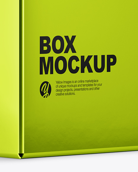 Metallized Paper Box Mockup