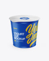 Matte Yogurt Cup Mockup