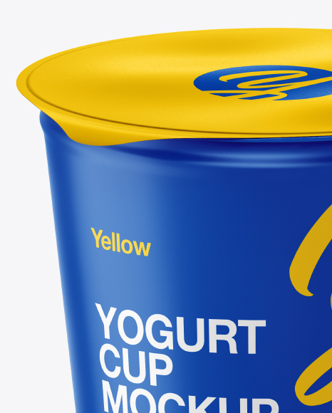 Matte Yogurt Cup Mockup