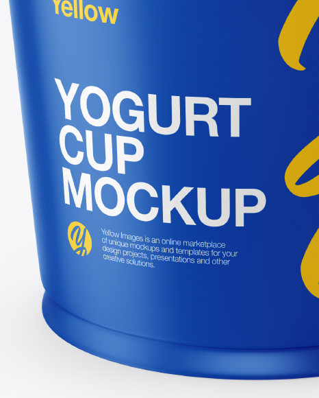 Matte Yogurt Cup Mockup